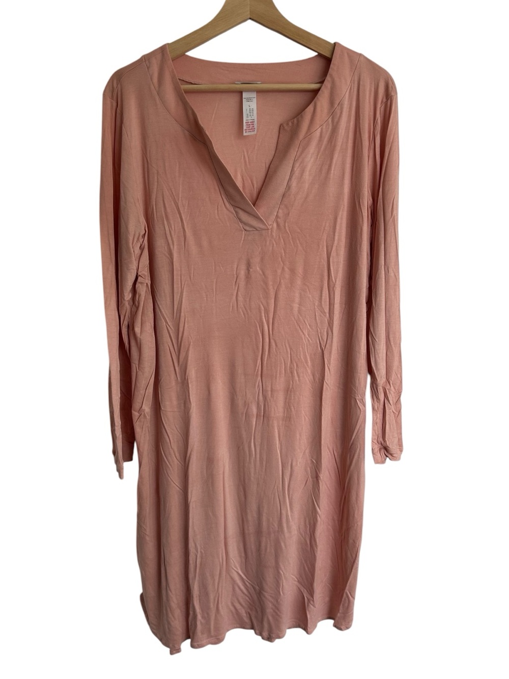 Hanro Light pink V-Neck Night Dress - Large